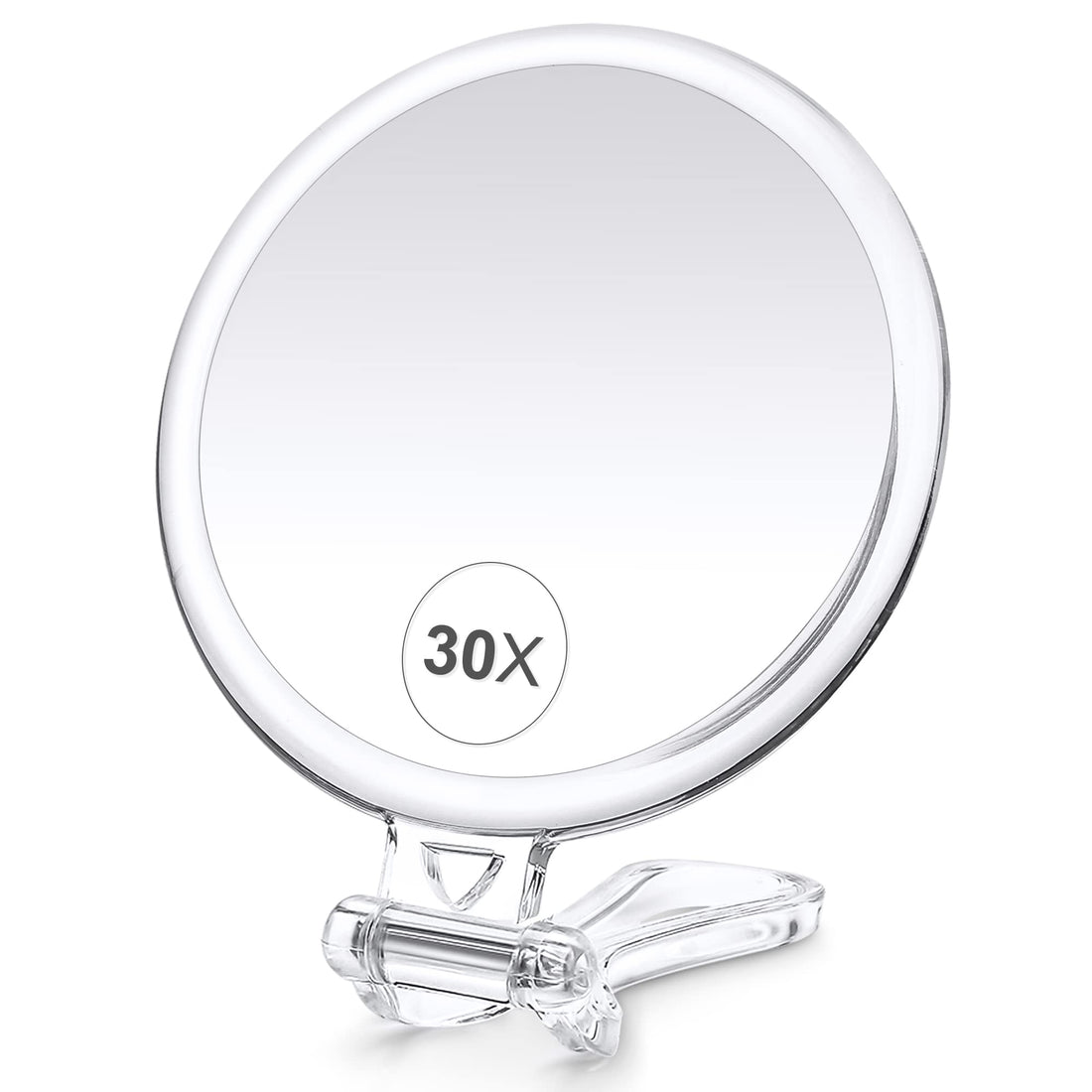 B Beauty Planet 30X Magnifying Mirror for Travel with Handle, Double-Sided 1X/30X Magnification Hand Mirror for Makeup