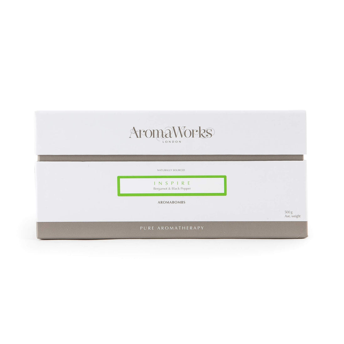 AromaWorks Inspire AromaBomb Bath Bomb - Black Pepper, Lime and Bergamot Aromas - Revive, Energize & Motivate - Natural, Vegan, Cruelty Free - 8.81 oz Each (2-pack)