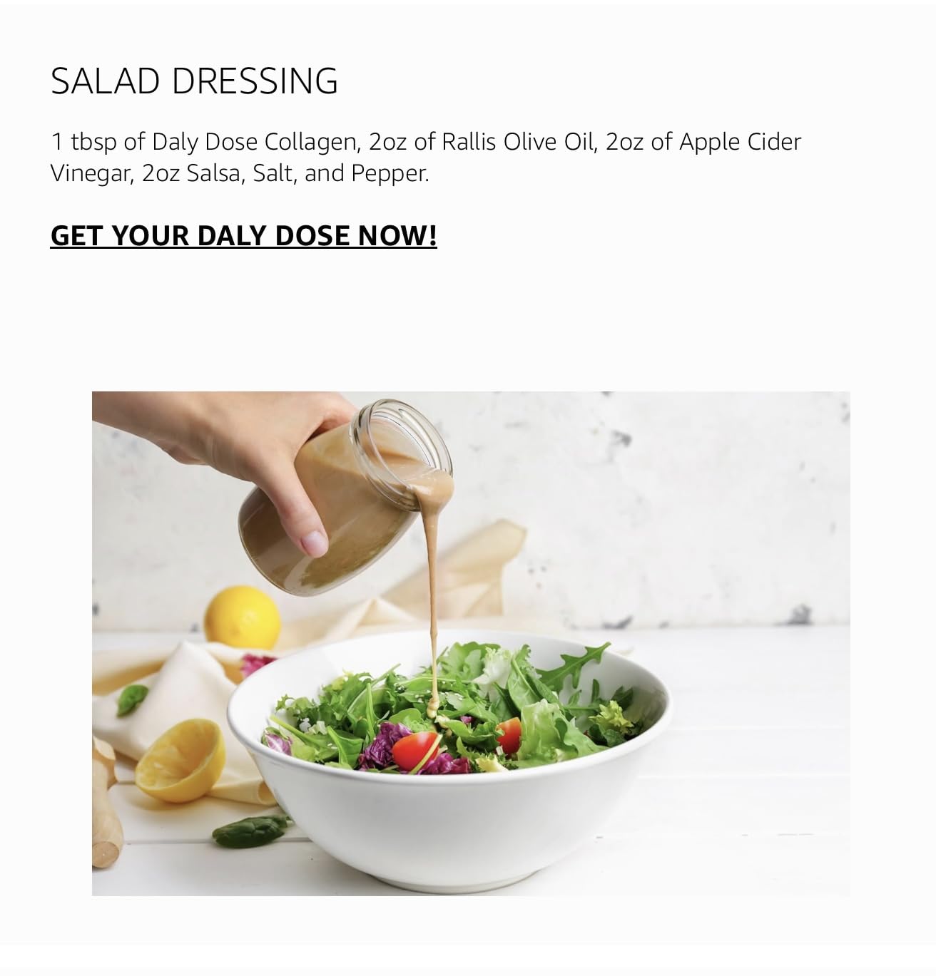 Daly Dose Fish Collagen (Tilapia), 1lb Bag, 37 Servings, 12g of Protien Per Serving, Gluten Free, Keto and Paleo Friendly, 0 Sugar, Non-Irradiated