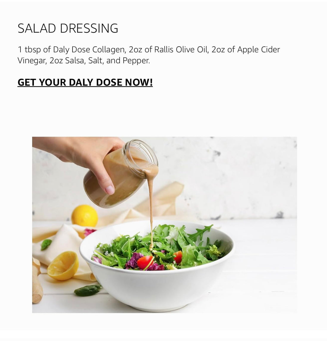 Daly Dose Fish Collagen (Tilapia), 1lb Bag, 37 Servings, 12g of Protien Per Serving, Gluten Free, Keto and Paleo Friendly, 0 Sugar, Non-Irradiated