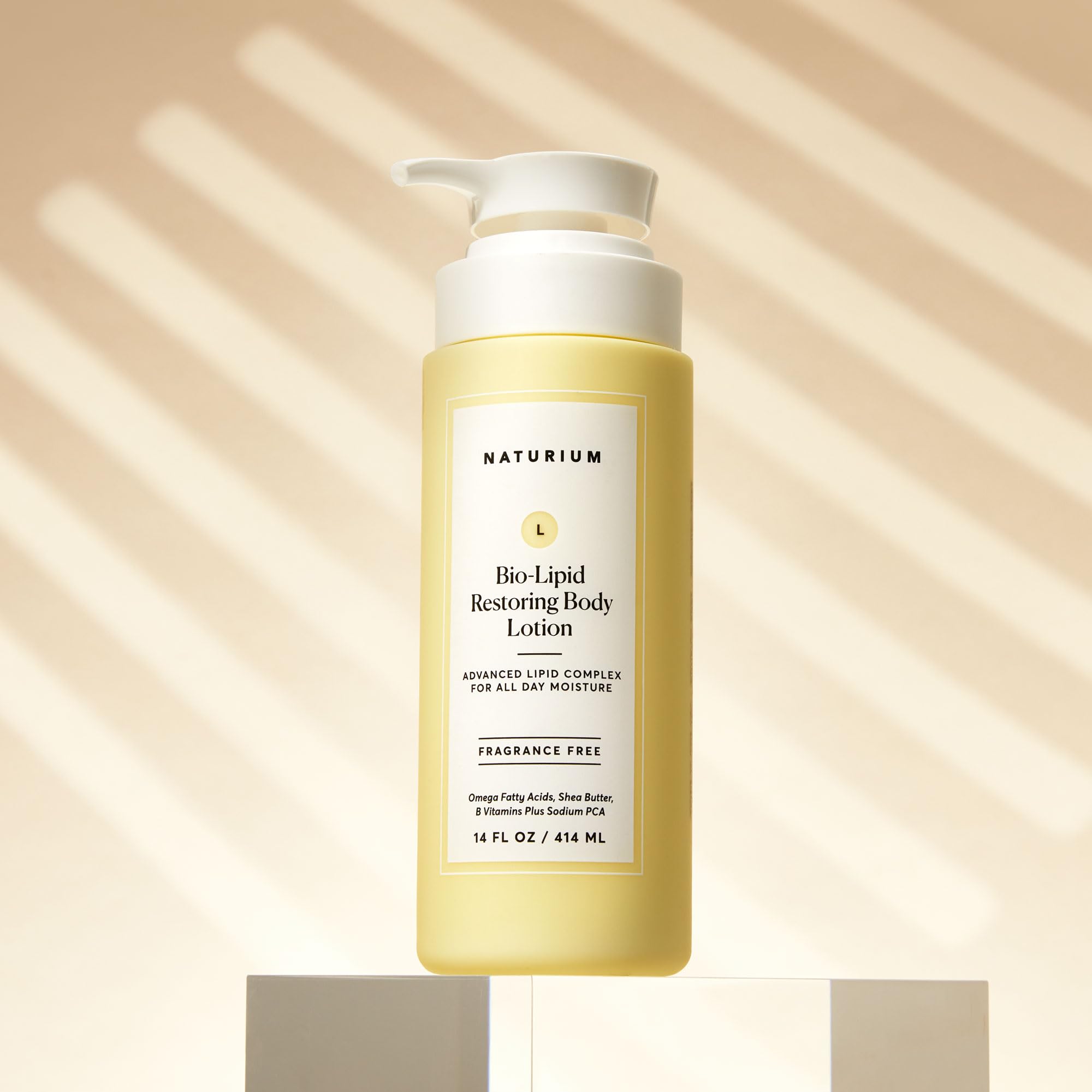 Naturium Bio-Lipid Restoring Moisturizing Body Lotion with Shea Butter, Fragrance Free, 14 oz (Duo 2-Pack)