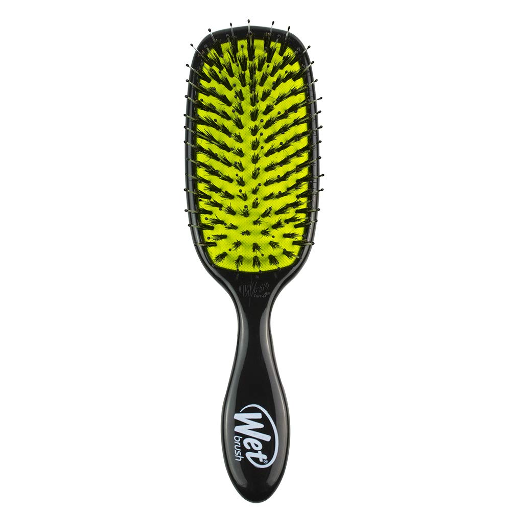 Wet Brush Shine Enhancer Hair Brush - Black - Exclusive Ultra-soft IntelliFlex Bristles - Natural Boar Bristles Leave Hair Shiny And Smooth For All Hair Types - For Women, Men, Wet And Dry Hair