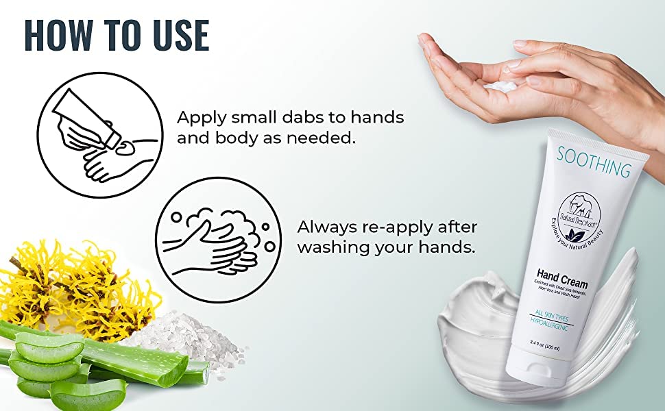 Dead Sea Soothing Hand Cream with Dead Sea Minerals 3.4 fl oz (Pack of 2) by Natural Elephant