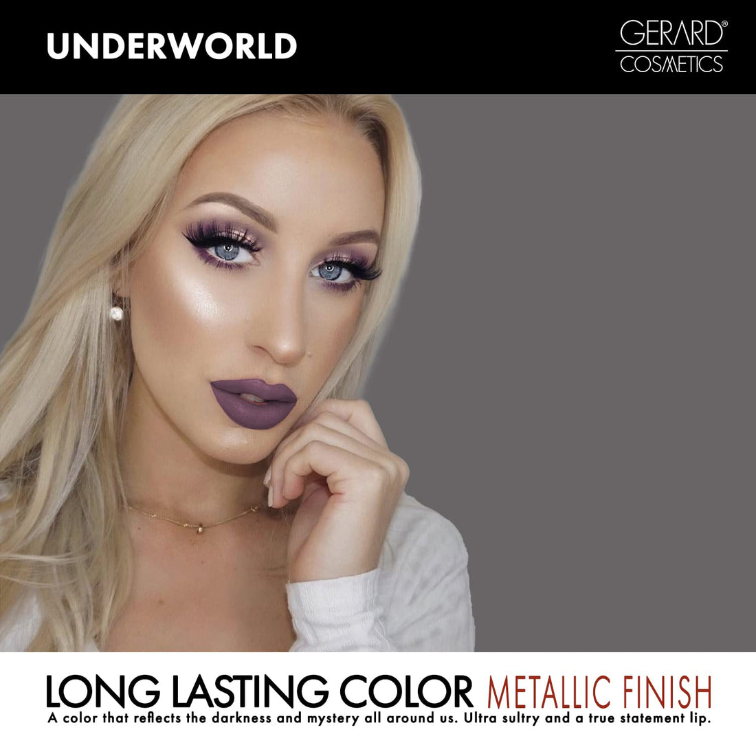 Gerard Metal-Matte Liquid Lipstick - UNDERWORLD