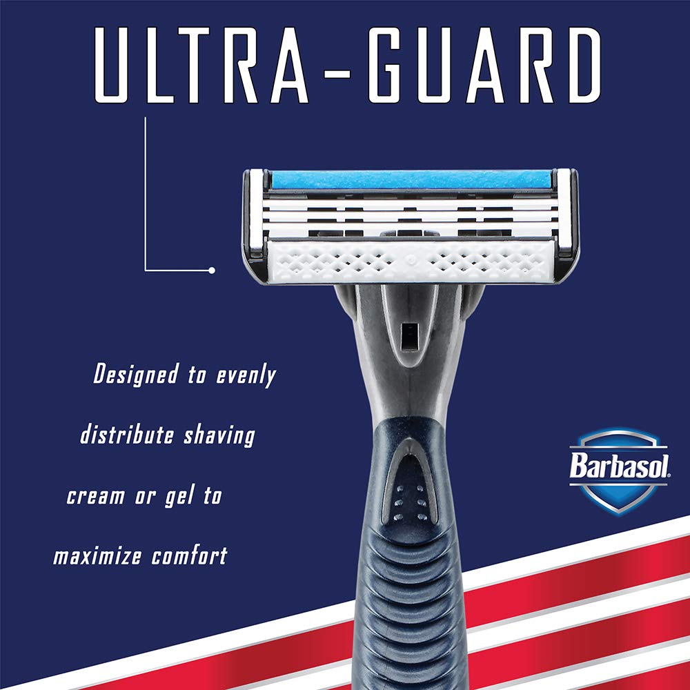 Barbasol Premium Disposable Ultra 3 Razor, 4 Count