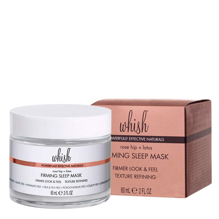 Whish Rose Hip + Lotus Firming Sleep Mask - Natural Moisturizing and Firming Face Mask for Sensitive Skin