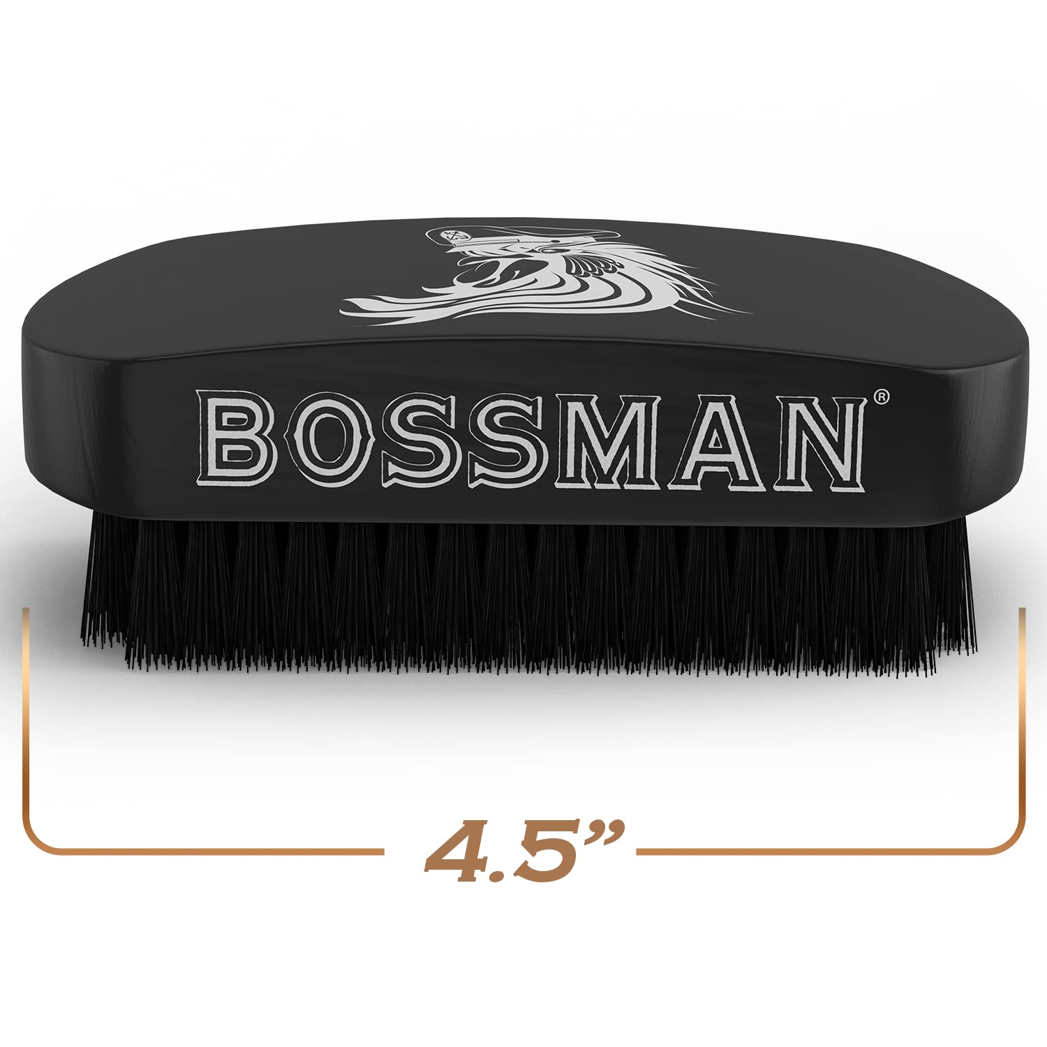 BOSSMAN'S HAND HELD BOAR & NYLON BRISTLE BRUSH