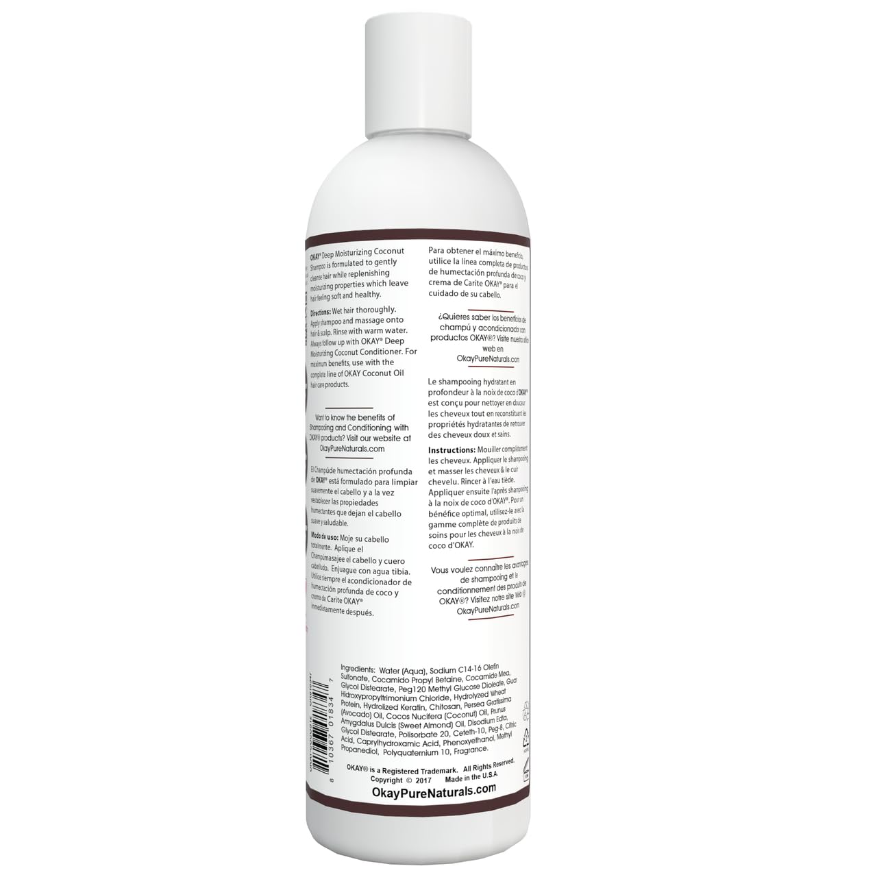 Okay Coconut Oil Deep Moisturizing Shampoo, 12 Ounce by Okay