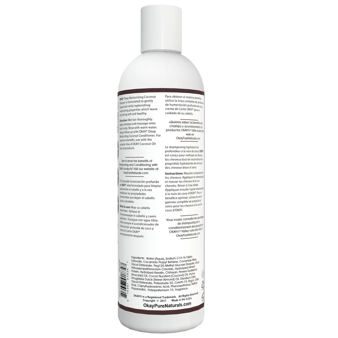 Okay Coconut Oil Deep Moisturizing Shampoo, 12 Ounce by Okay