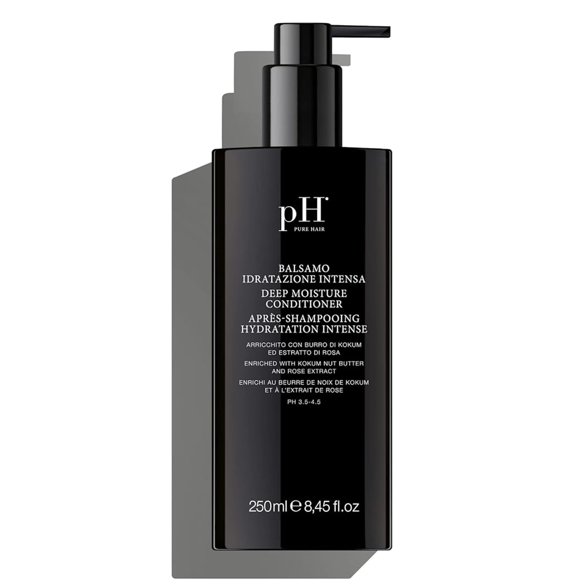 pH PURE HAIR Deep Moisture Conditioner - Intense Hydration for Dry, Damaged Hair - Deep Conditioning Treatment with Kokum Nut Butter & Rose Extract for Frizz-Free, Soft, Smooth Hair - 8.45 Oz