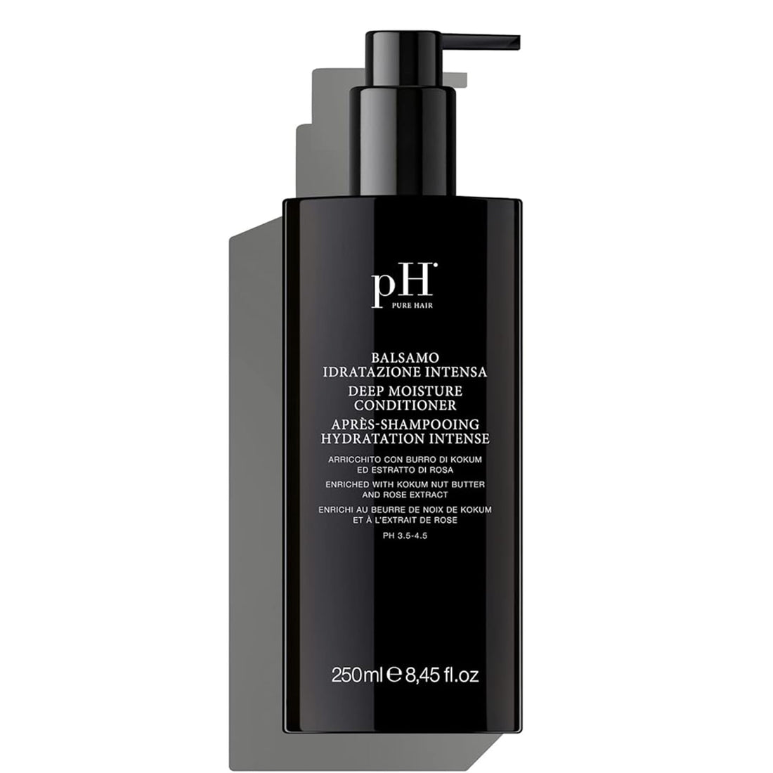 pH PURE HAIR Deep Moisture Conditioner - Intense Hydration for Dry, Damaged Hair - Deep Conditioning Treatment with Kokum Nut Butter & Rose Extract for Frizz-Free, Soft, Smooth Hair - 8.45 Oz