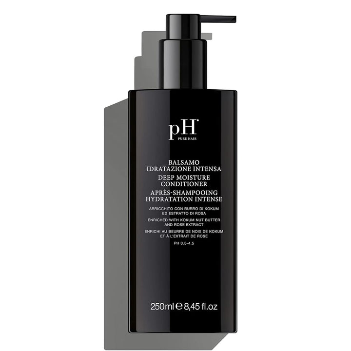 pH PURE HAIR Deep Moisture Conditioner - Intense Hydration for Dry, Damaged Hair - Deep Conditioning Treatment with Kokum Nut Butter & Rose Extract for Frizz-Free, Soft, Smooth Hair - 8.45 Oz