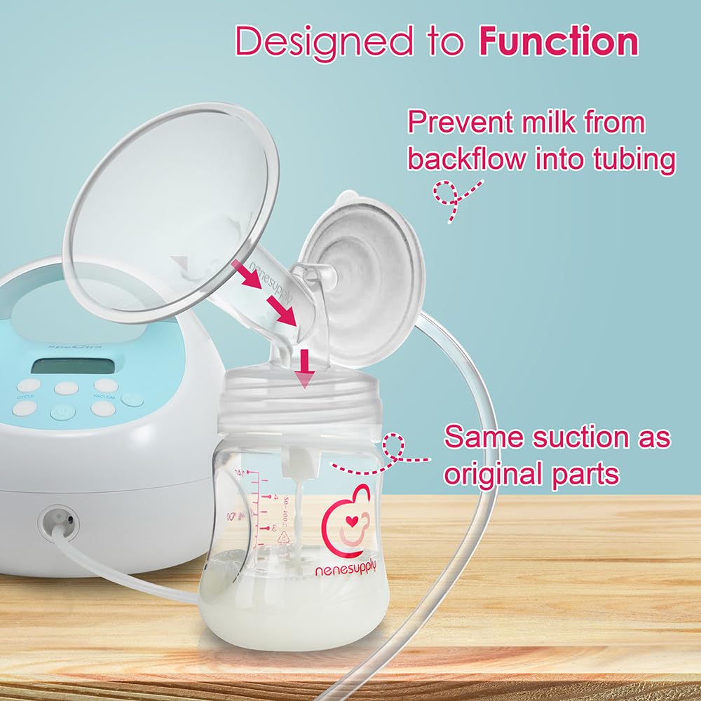 Nenesupply Silicone Backflow Protector Membranes Compatible with Spectra Backflow Protector Not Original Spectra Pump Parts Work with Spectra S2 S1 Breast Pumps (4pc Membrane)