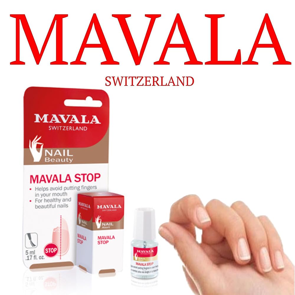 Mavala Stop Deterrent Nail Polish Treatment | Nail Care to Help Stop Putting Fingers In Your Mouth | Bitter Taste| Easy Application | For Ages 3+ | 0.17 oz