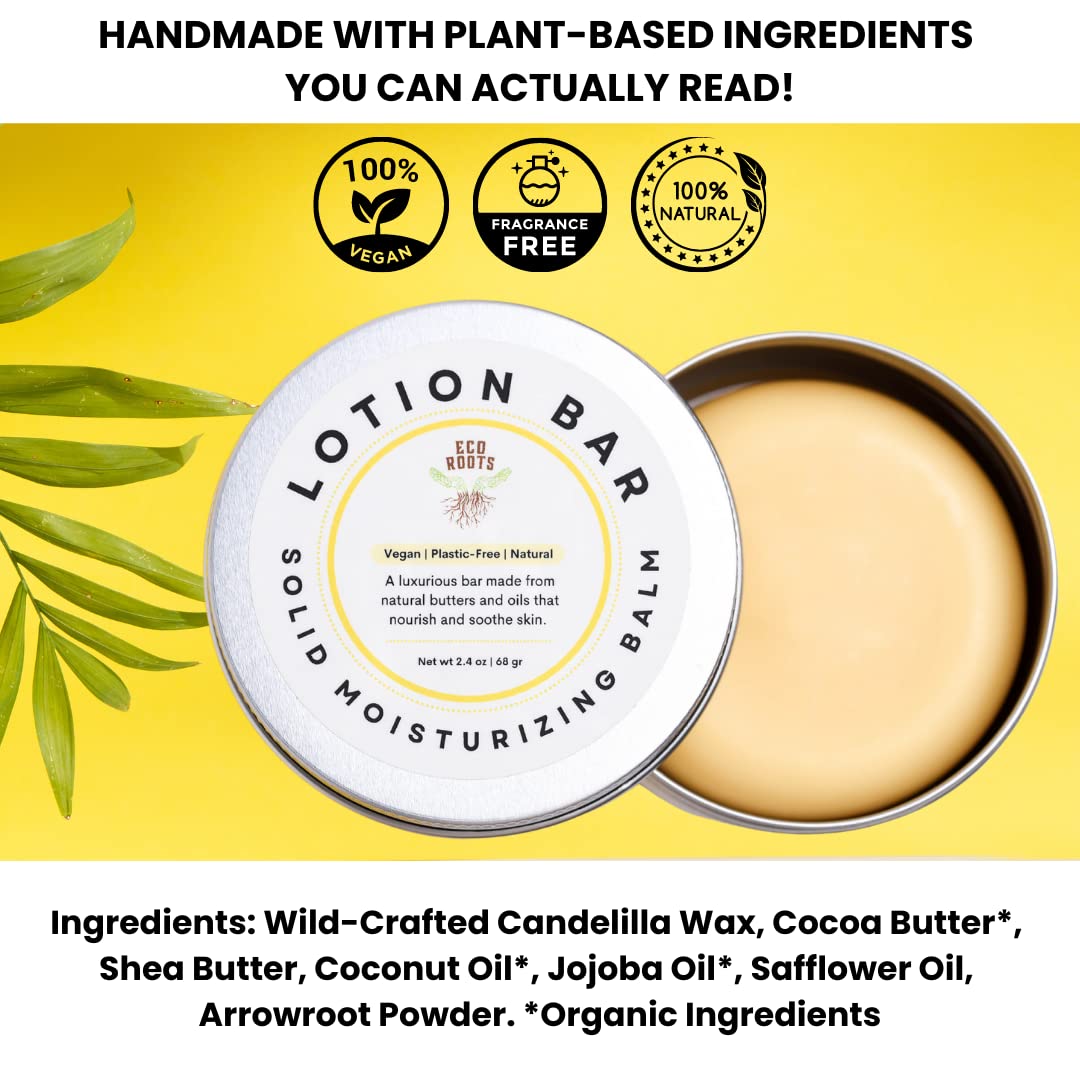Lotion Bar | Waterless Lotion Bar | Solid Lotion | Natural Ingredients | Moisturizer Bar | Lotion Balm | Eco Friendly | Plastic Free | Vegan Lotion Bar Made With Candelilla Wax