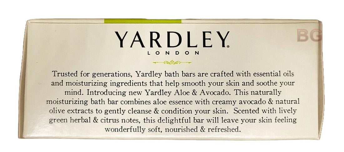 Yardley London Moisturizing Bar Fresh Aloe With Avocado Essence 4.25 oz by Yardley