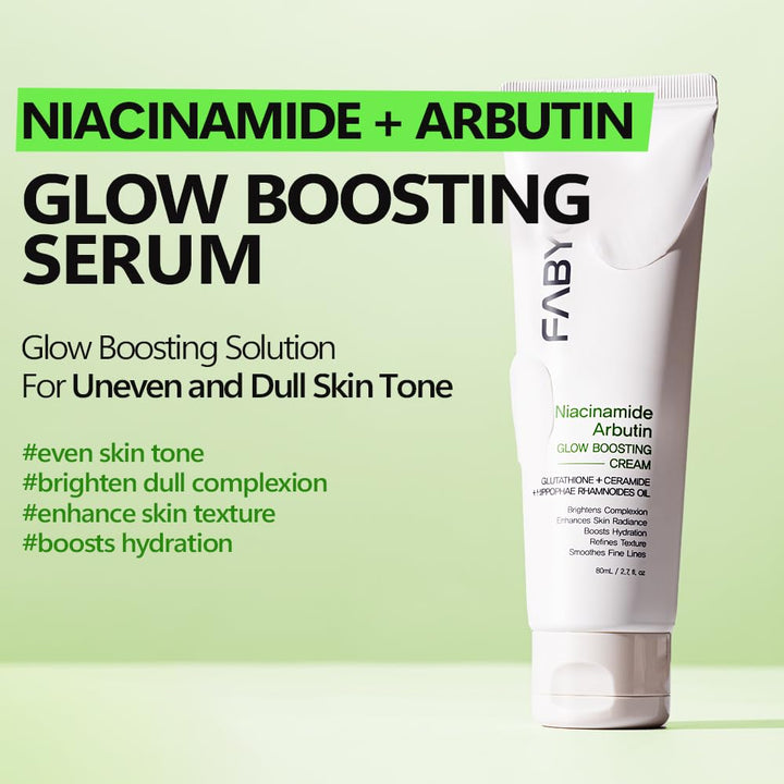 Niacinamide Arbutin Glow Boosting Cream 2.7 oz – Korean Skin Care for Long-Lasting Hydration & Smooth, Even Skin Tone with 10% Niacinamide & Arbutin, Deep Moisture Cream for Face