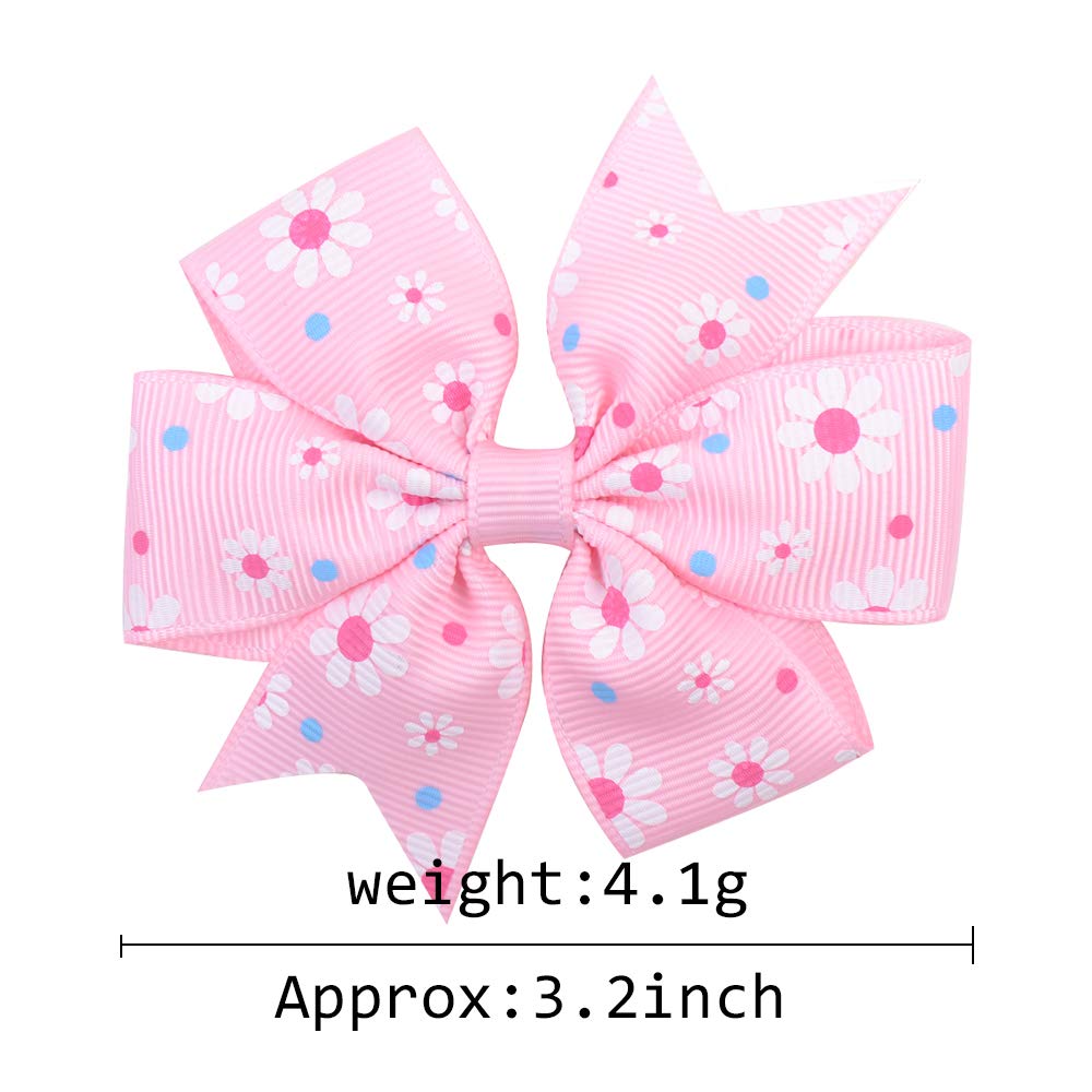 Choicbaby 40pcs Baby Girls Grosgrain Ribbon Pinwheel Hair Bows Alligator Clips Hair Pins Barrettes for Toddler Infants Newborn