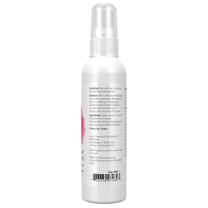 Now Foods, Solutions, Rosewater Rejuvenating Spray, 4 fl oz (118 ml)