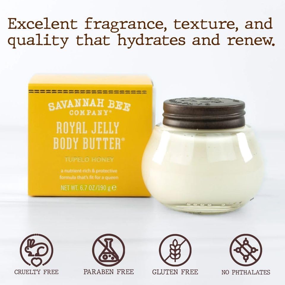 Savannah Bee Tupelo Honey Royal Jelly Body Butter 6.7 Oz | Pack of 1