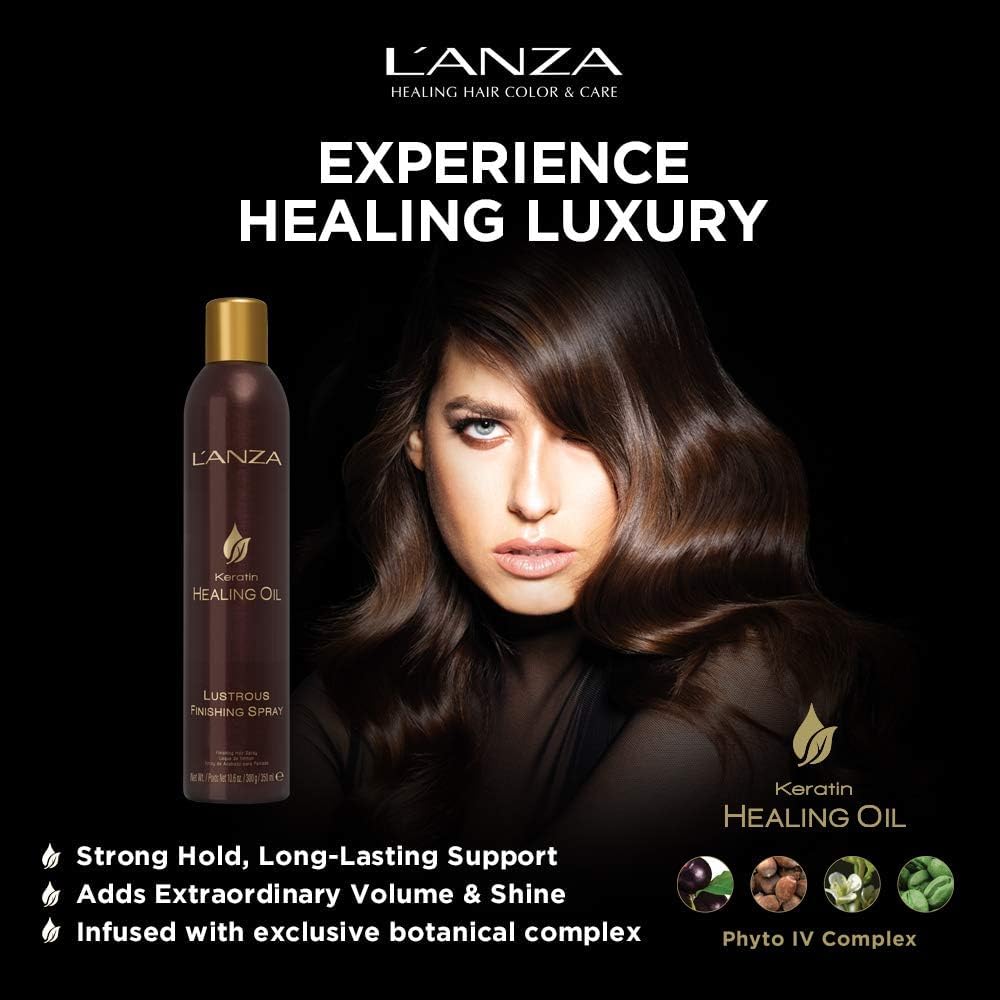 L'anza Keratin Lustrous Healing Oil Finishing Spray, 10.6 Ounce