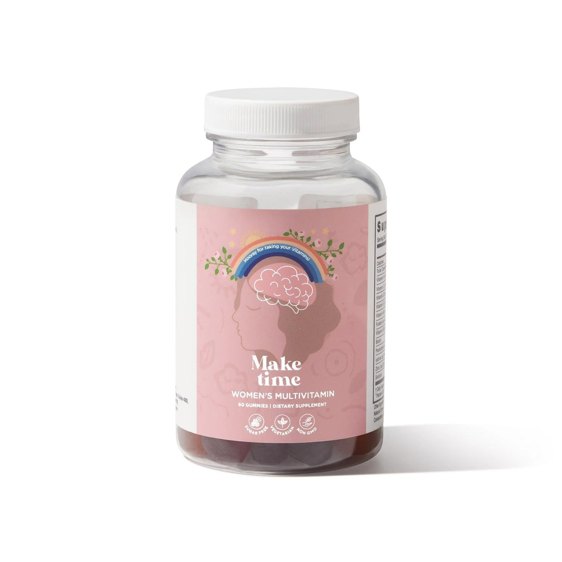 MAKE TIME Women's Mulitvitamin Gummies | Including Vitamin A, Vitamin C, Vitamin D3, Vitamin E, Vitamin B6, Folate, Vitamin B12, Folate, Biotin, Iodine, Zinc and Sodium. (30 Servings)