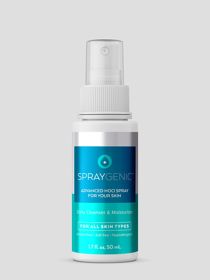 SPRAYGENIC Advanced HOCl Spray For Your Skin, Daily Cleanser & Moisturizer, For All Skin Types, 50ml (1.7 fl oz)