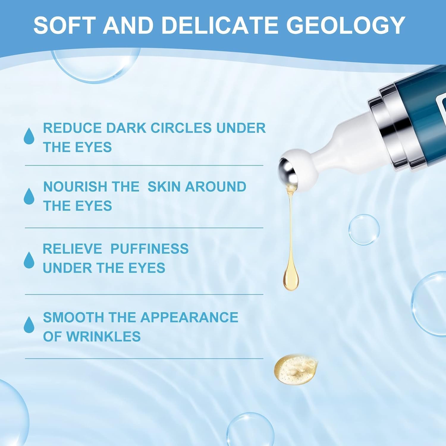 Caffeine Eye Cream for Dark Circles: Under Eye Cream Morning Skincare - Daily Eye Serum for Eyelids Puffiness (Formula Upgraded)