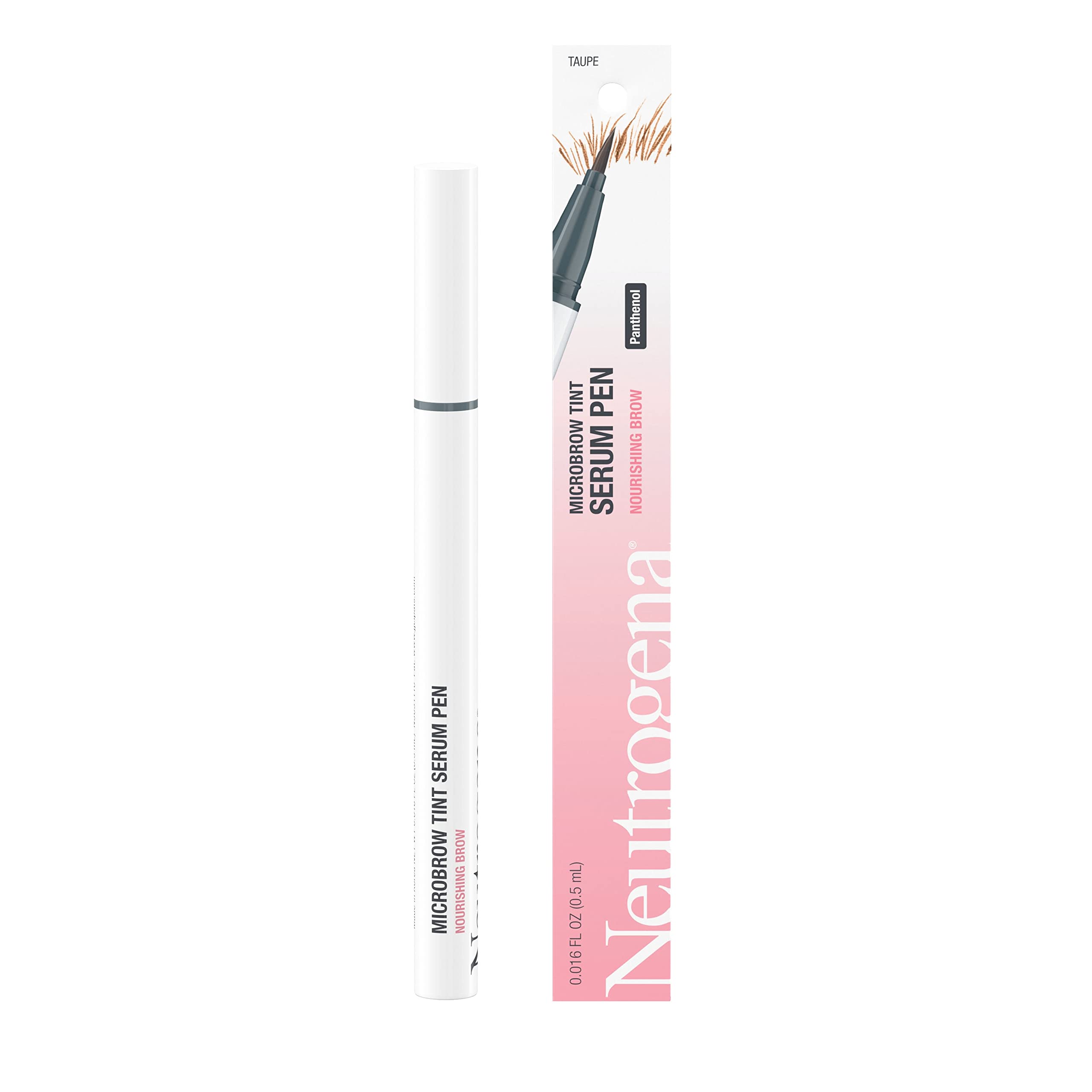 Neutrogena Microbrow Tint Serum Pen, Precision Tipped Tinted Eyebrow Pen with Panthenol to Nourish & Condition Brows, Helps Create Fuller, Natural-Looking Brows, Taupe, 0.016 Fl. Oz