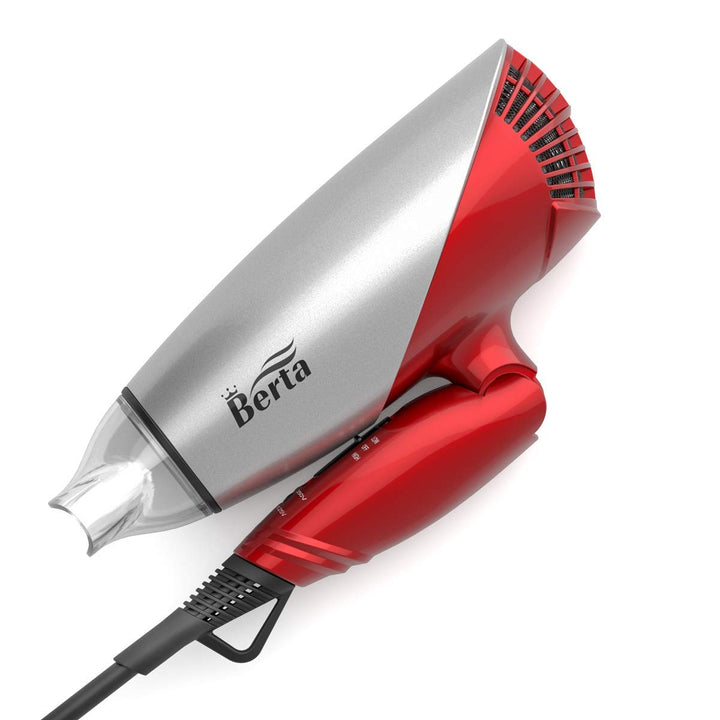Berta 1875 Watts Folding Hair Dryer Tourmaline Ceramic Negative Ionic Blow Dryer US Plug