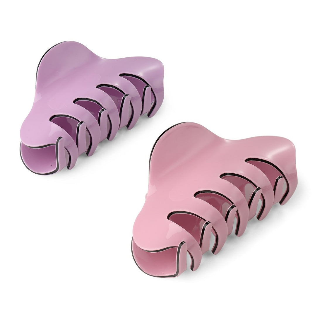 Pink+Purple: Liasun 3.3 Jelly Color Hair Claw Clip-Acrylic Strong Holding Power Hair Clips Hairgrip For Women And Girls Hair Barrettes For Medium Or Long Hair (Pink+Purple)