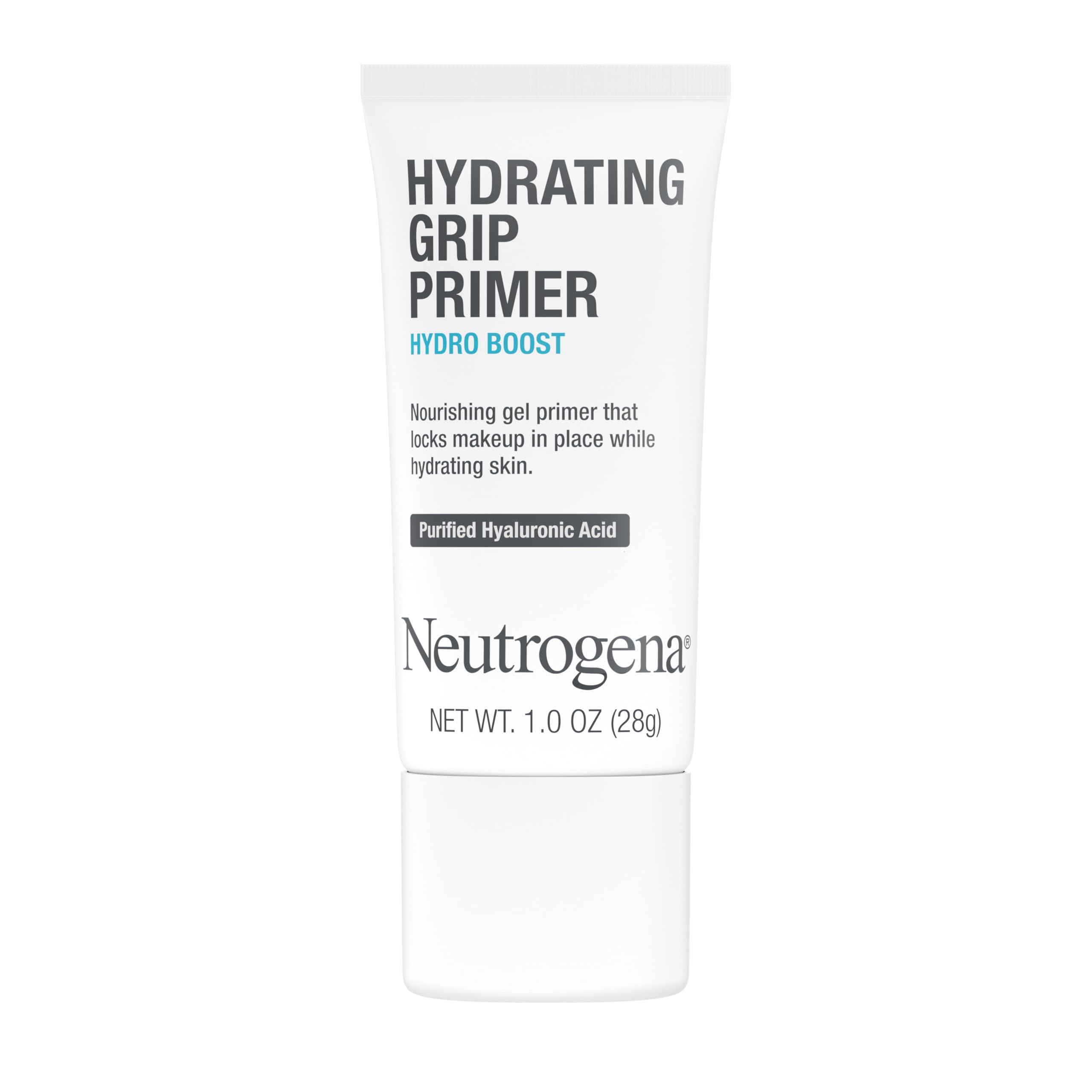 Neutrogena Hydro Boost Hydrating Grip Primer, Gripping Face Primer with Purified Hyaluronic Acid Locks Makeup in Place while Hydrating Skin, Gel Primer Appears Invisible When Dry, 1.0 oz
