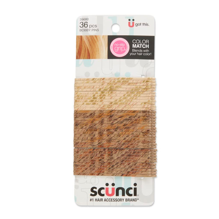 Scunci Color Match 36 pk Curved Bobby Pins Blonde by Scunci