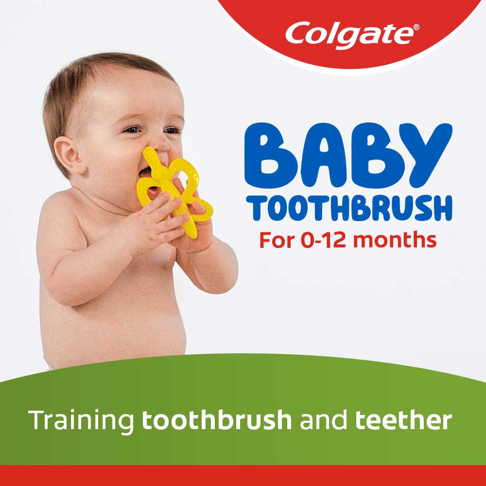 Colgate Baby Toothbrush and Teether, BPA Free ââ‚¬â€œ 2 Count