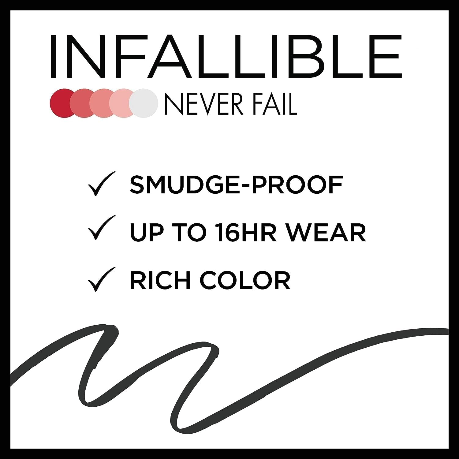 L'Oreal Paris Makeup Infallible Never Fail Original Mechanical Pencil Eyeliner with Built in Sharpener, Black, 0.008 oz., 1 Count