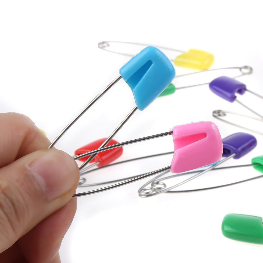 Baby Pins Nappy Pins Colored Safety Pins Child Infant Kids Locking Cloth Diaper Pins 50 Pcs