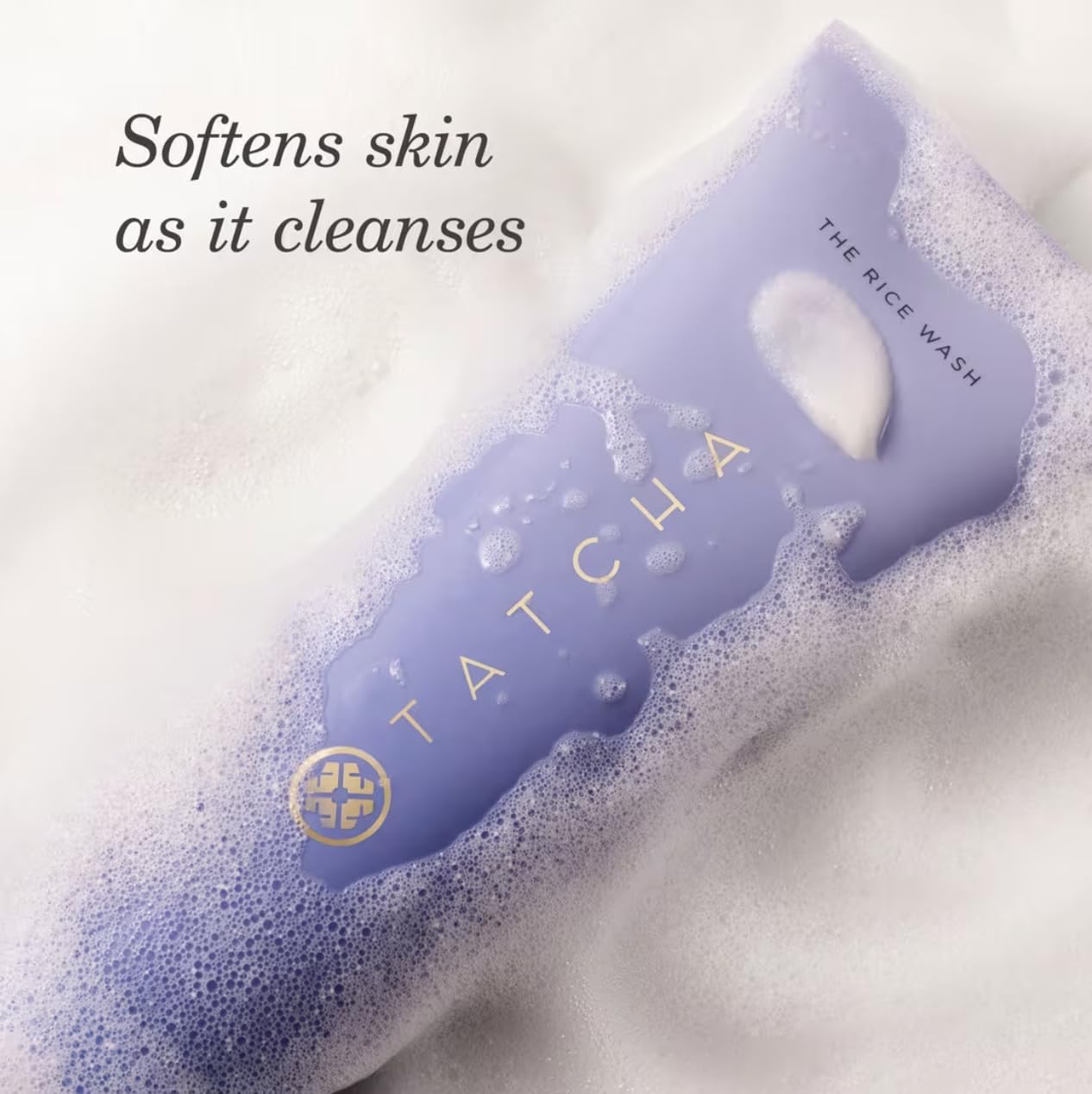 TATCHA The Rice Wash Travel Size | Soft Cream Facial Cleanser Washes Away Buildup Without Stripping Skin For A Soft, Luminous Complexion | 1.7 oz
