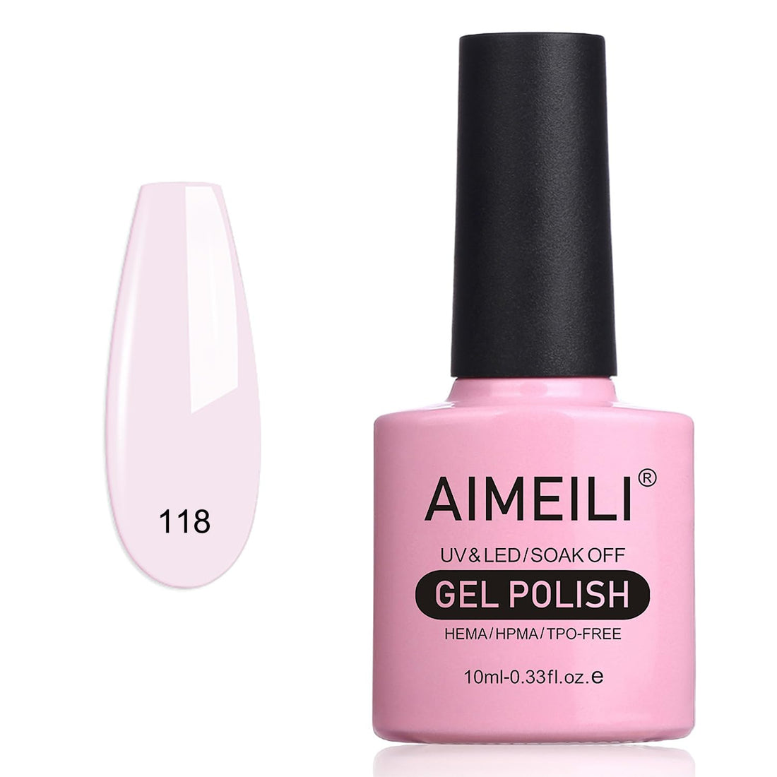 AIMEILI Soak Off UV LED Gel Nail Polish - Gardenia Jasminoides Ellis (118) 10ml