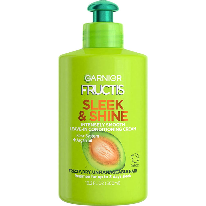 Garnier Fructis Sleek & Shine Intensely Smooth Leave-In Conditioning Cream 10.2 oz (Pack of 3)