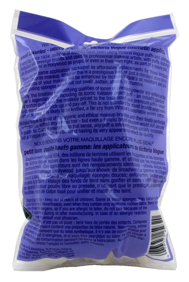 Victoria Vogue Cosmetic Wedges Latex 32 Count Regular Size by Victoria's Secret by Victoria Vogue