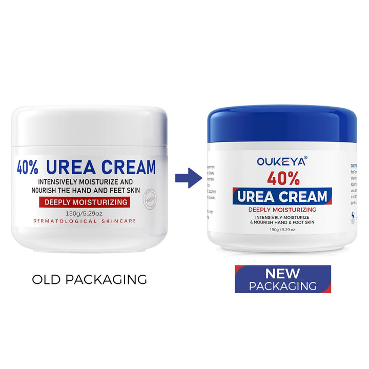 OUKEYA Urea Cream,NEW FORMULA Urea Cream 40 percent for Feet Maximum Strength,Dry Cracked Treatment Lotion for Knees & Elbows,Foot Dead Skin Cuticle Callus Remover Toenail Softener,5.29 oz
