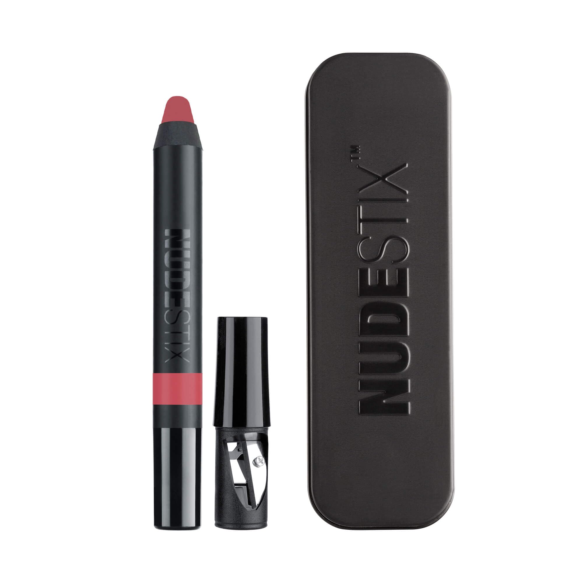 Nudestix Magnetic Matte Lip Color, Lipstick + Lip Liner + Lip Stain, 3-in-1Multi Use Makeup Pencil, Long Lasting Pigment, Kiss Proof, Smudge Proof, Waterproof, Bold Nude Looks, Shade: Saint