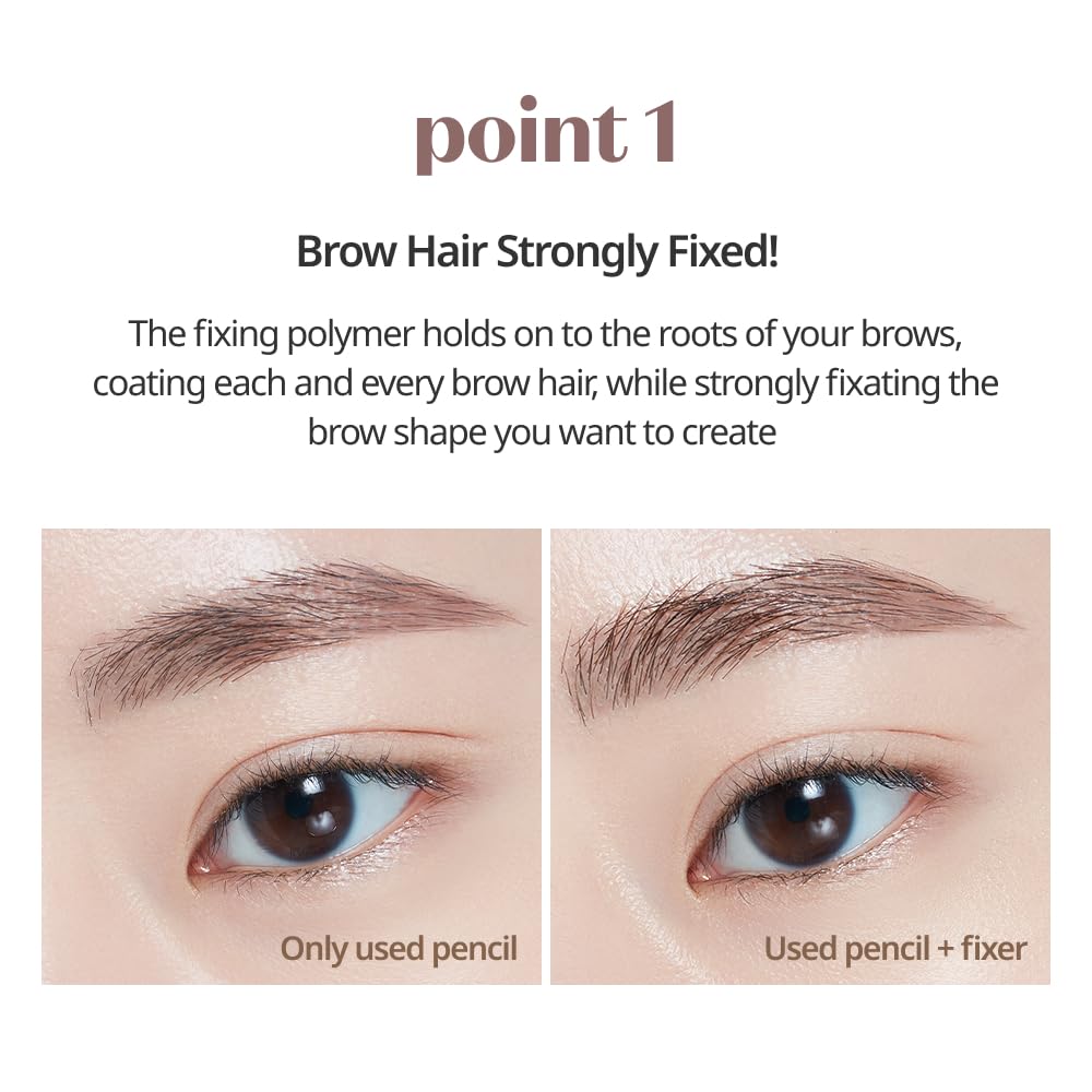 ETUDE Bare Edge Brow Fixer (23AD) | A brow fixer that creates a natural look and keeps your eyebrows in place | Brow Mascara | Zero Clump & No Bushy Brows