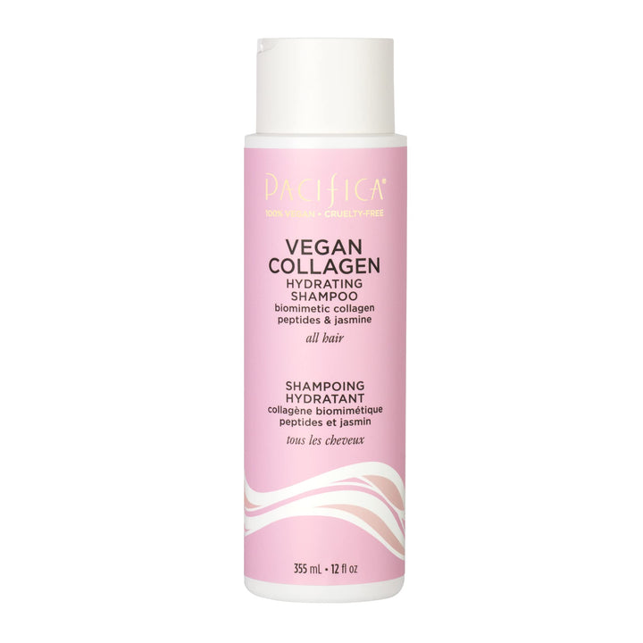 Pacifica Vegan Collagen Hydrating Hair Shampoo -w/Avocado Oil, Vitamin B5 - Adds Shine & Restores -for Dry & Damaged Hair - Sulfate Free Natural Clean Beauty Vegan & Cruelty-Free Dermatologist Tested