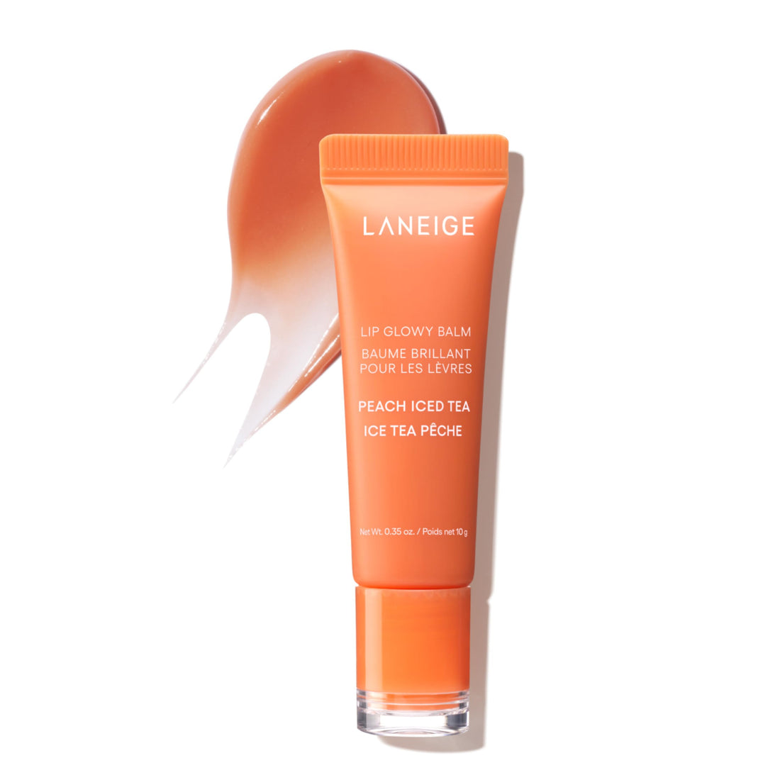 LANEIGE Lip Glowy Balm, Peach Iced Tea: Sheer Tinted Lip Moisturizer with Shea Butter, for Hydrating Shine & Soft Lips