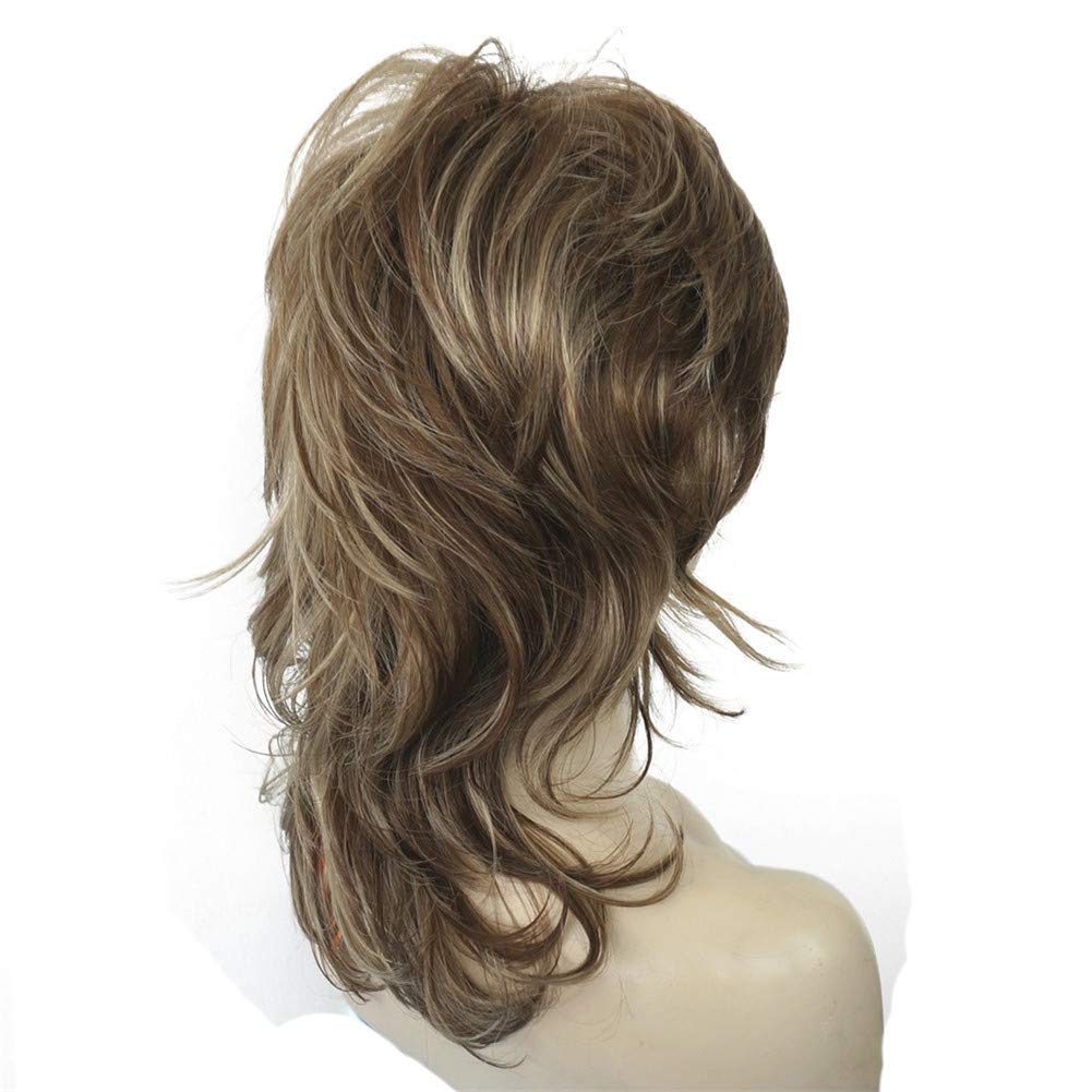 #Ab607: Aimole Shaggy Layered Wig Shoulder Length Women'S Wig With Hair Bangs Premium Synthetic Hair Wig For Women #Ab607