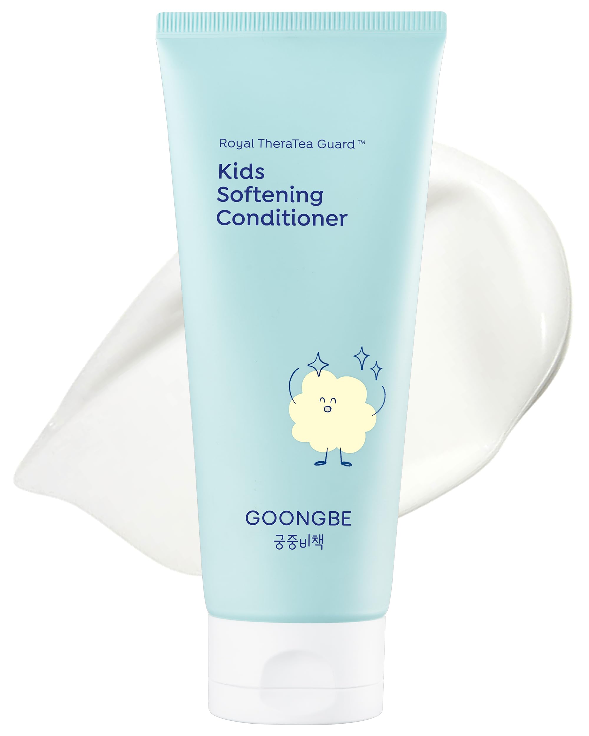 GOONGBE Kids' Softening Hair Conditioner - Korean Kids Glossy Hair Conditioner for Weak, Frizzy and Tangle Prone Hair - Silicone-Free Formula - Allergen Free Scent, 6.76oz.