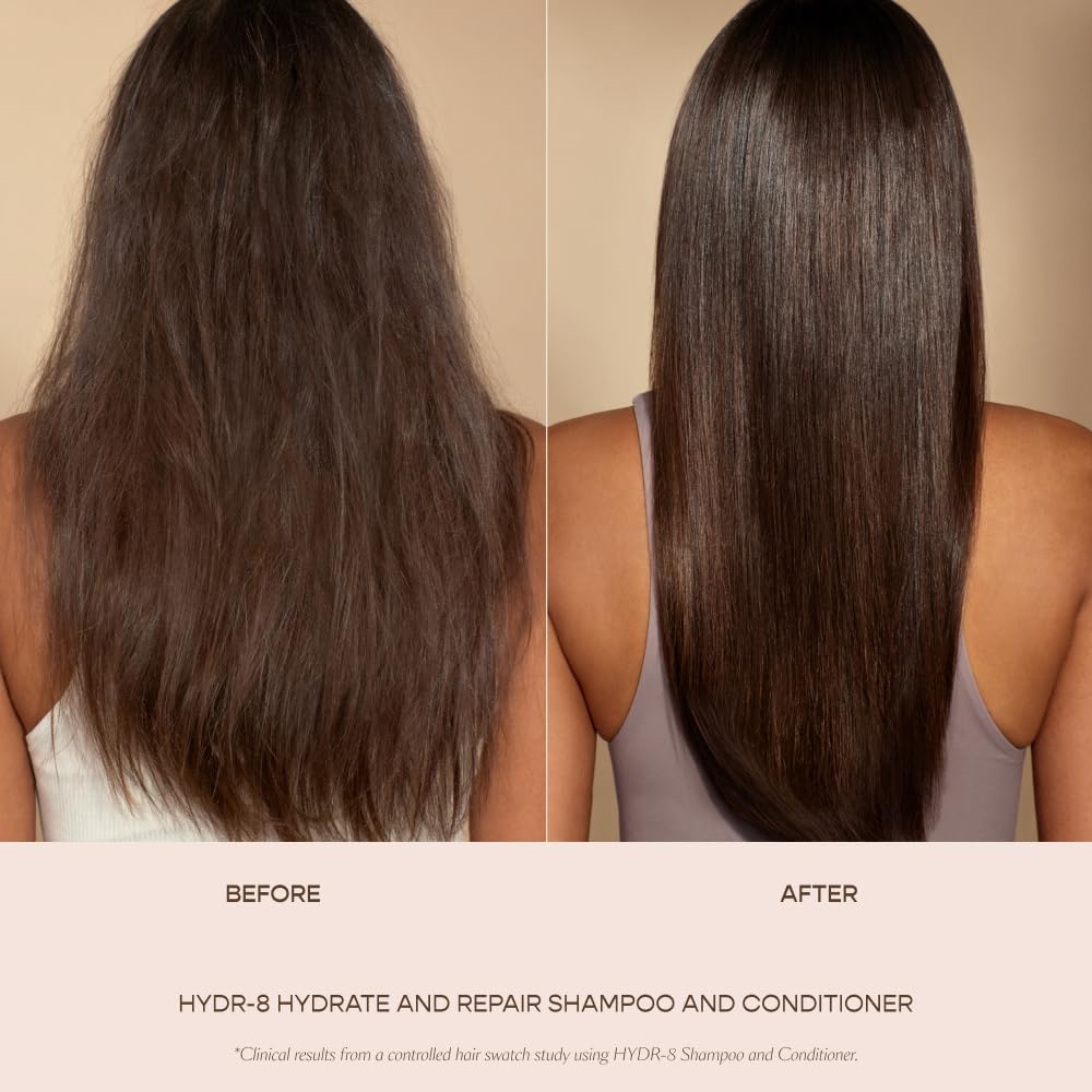 VEGAMOUR HYDR-8 Hydrate and Repair Conditioner - Hydrating Conditioner with Marula Oil, Moringa Oil, Ceramides & Biotin, Natural Conditioner for Dry Hair