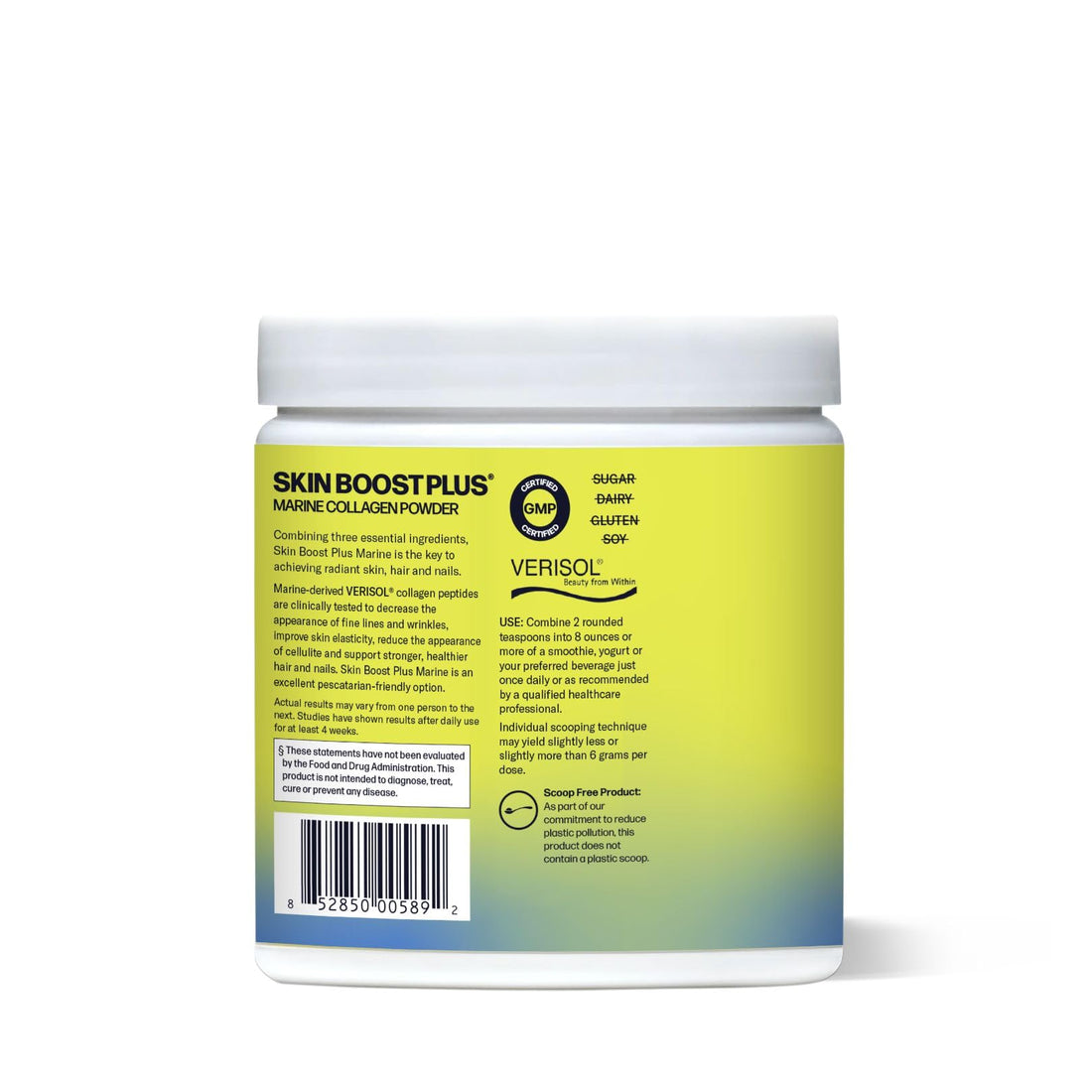 Sparkle Wellness Marine Skin Boost Plus (No Flavor) [30-Serves] | Collagen Powder Supplement with Marine-derived VERISOL Bioactive Hydrolyzed Collagen Peptides, Vitamin C & Hyaluronic Acid