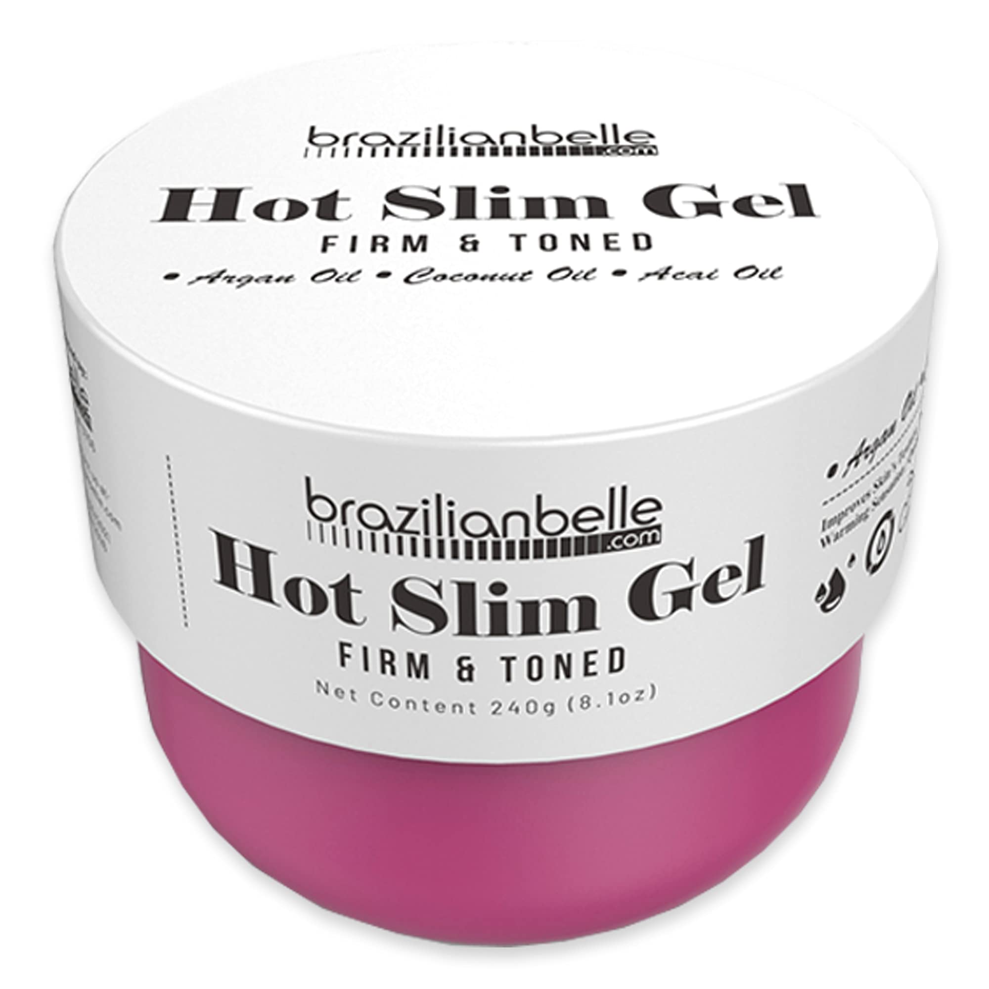 Cellulite Cream Hot Gel with Coconut Oil Extract | Sweat Cream to Helps Firm, Tone, and Tighten Skin and Reduce Appearance of Cellulite | 8.1Oz